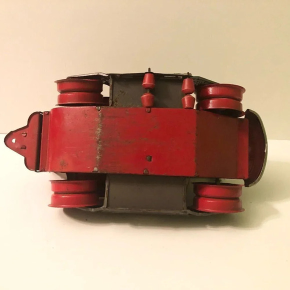 Vtg Nomura Japan Tin Battery 1200 Piston Action Tractor Incomplete Not Working - Picture 12 of 16